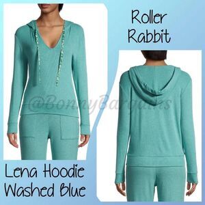 NWT Roller Rabbit Lena Hoodie in Washed Blue